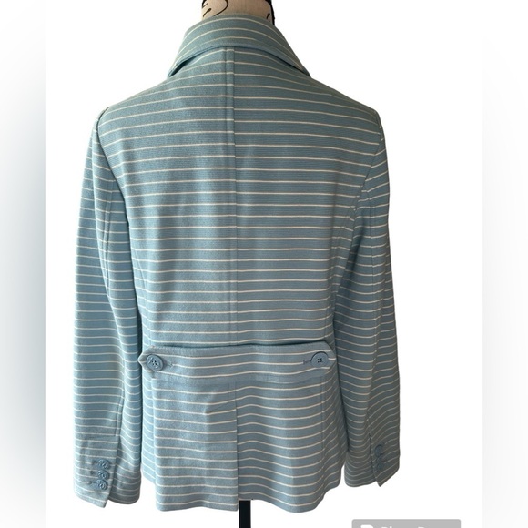 Talbots robin egg blue nautical button up jacket size small - Picture 5 of 13